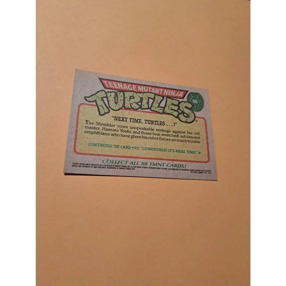 1989 Topps TMNT Trading Card 86 Teenage Mutant Ninja Turtles - Picture 2 of 2
